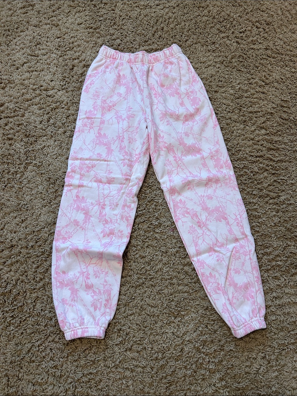 No boundaries viral pink camo sweatpants size XS